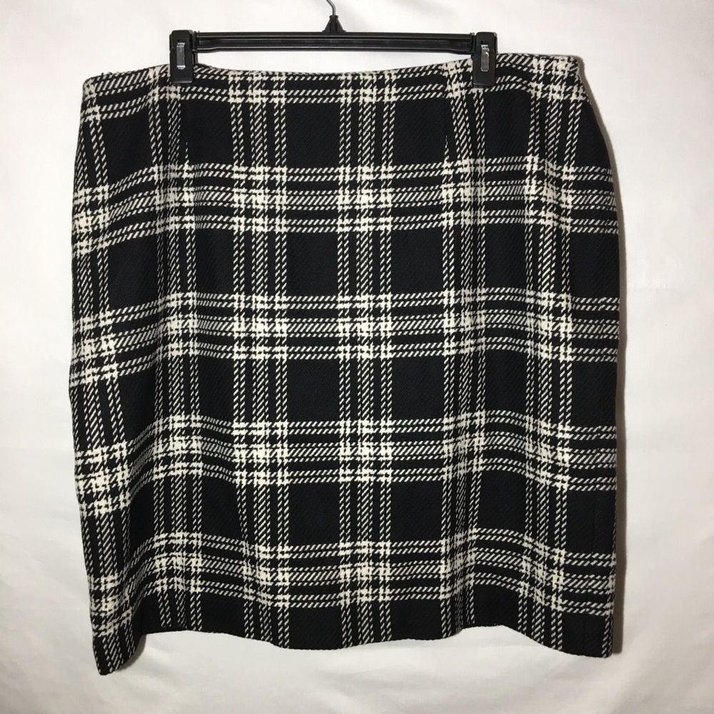 Talbots Wool Blend Plaid Skirt
